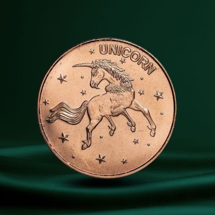 1 oz Kobber Round &ndash; Unicorn