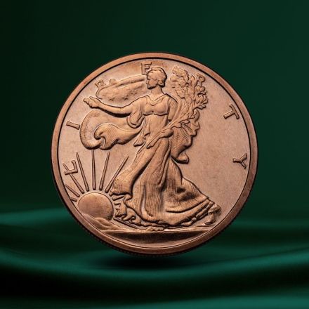 1 oz Kobber Round &ndash; Walking Liberty