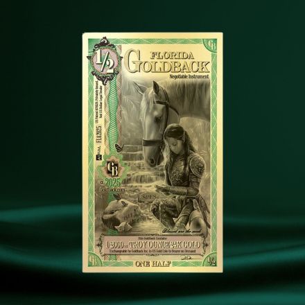 1/2 Florida Goldback – 24K Gullsedel