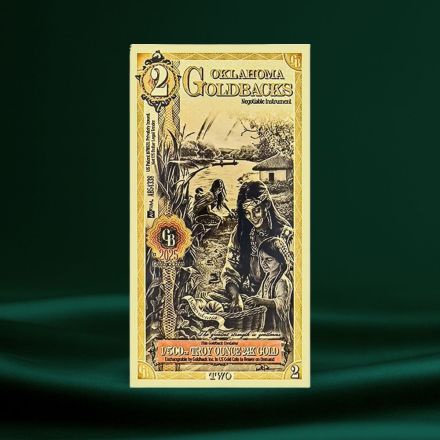 2 Oklahoma Goldback – 24K Gullsedel