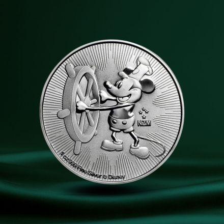 2017 Niue 1 oz S&oslash;lv $2 Disney Steamboat Willie BU