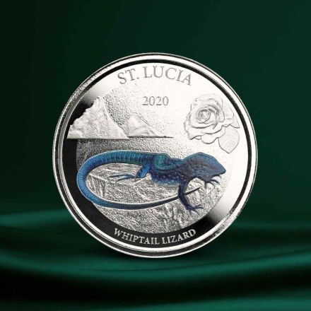 2020 EC8 St. Lucia "Whiptail Lizard" – 1 oz Sølvmynt