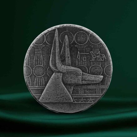 2021 ERS Anubis – 5 oz Sølvmynt (Antique Finish)