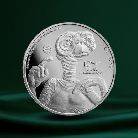 2022 Niue 1 oz S&oslash;lv $2 E.T. 40th Anniversary BU