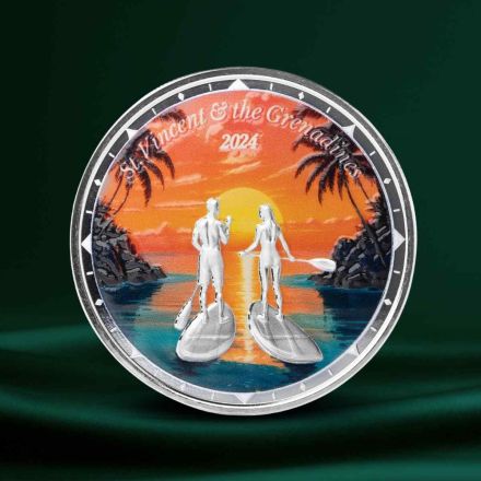 2024 EC8 St. Vincent & the Gr. – Paddleboard 1 oz Sølvmynt Farge