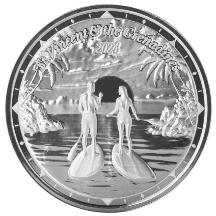 2024 EC8 St. Vincent & the Gr. – Paddleboard 1 oz Sølvmynt