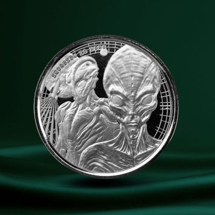 2023 Ghana Alien Invasion 1/2 oz Sølvmynt Prooflike