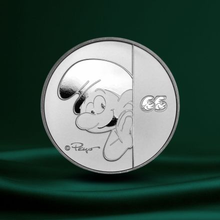 2023 Niue 1 oz S&oslash;lv $2 Smurfs 65th Anniversary BU
