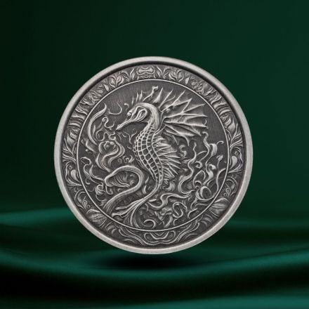 2023 Samoa Seahorse 1 oz Sølvmynt Antikkfinish