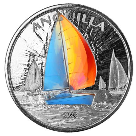 2023 EC8 Anguilla Regatta – 1 oz Sølvmynt (Farget)