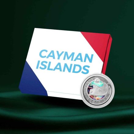 2023 Cayman Islands Stingray 1 oz Silver Color Proof – Gaveboks og lavt opplag
