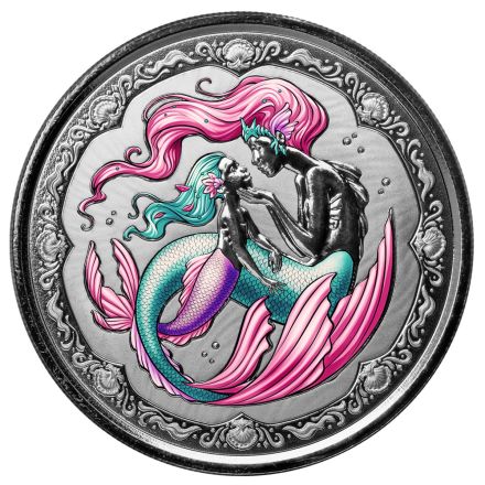 2023 Mermaid Mother & Daughter – 1 oz Sølvmynt (Farget)