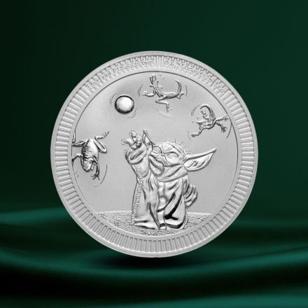 2024 Niue 1 oz Sølv $2 Star Wars: Grogu “Baby Yoda” BU