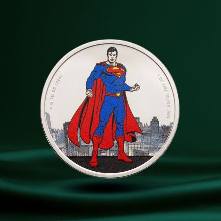 2024 Samoa 1 oz S&oslash;lv DC Comics Superman Farget (TEP)