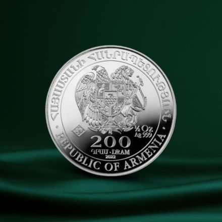 2022 Armenia 1/2 oz Silver Noah’s Ark – 200 Drams – 99,9 % Rent Sølv