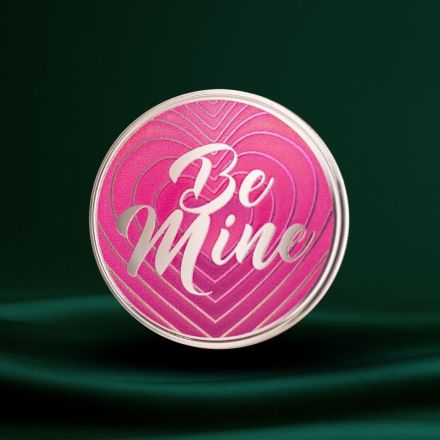 Be Mine 1 oz .999 Farget S&oslash;lv Round