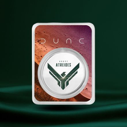 DUNE&reg; House Atreides 1 oz Farget S&oslash;lv Round (TEP)