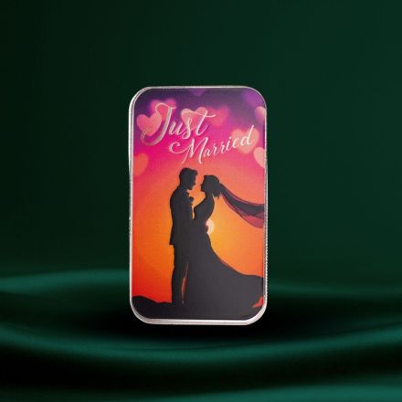 Just Married 1 oz .999 Farget Sølvbar