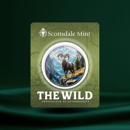 The Wild | Bighorn Sheep 1 oz Farget Sølv Round