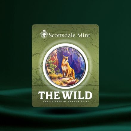 The Wild | Mountain Lion 1 oz Farget Sølv Round