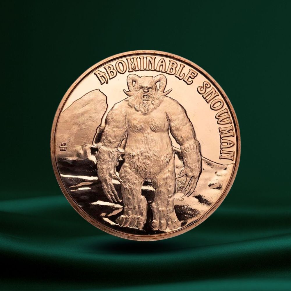 1 oz Kobber Round – Abominable Snowman
