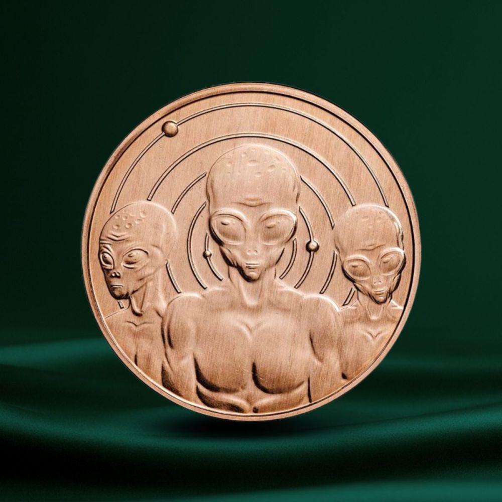 1 oz Kobber Round – Aliens “I Believe” UFO