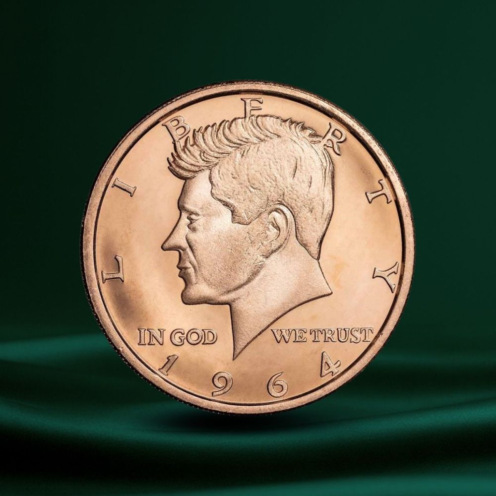 1 oz Kobber Round – John F. Kennedy