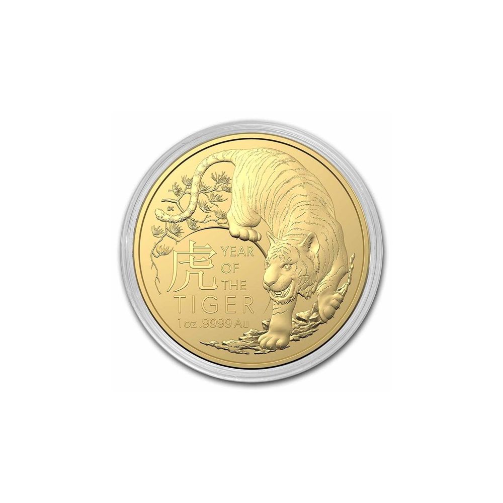 2022 Australia 1 oz Gold Lunar Year of the Tiger BU