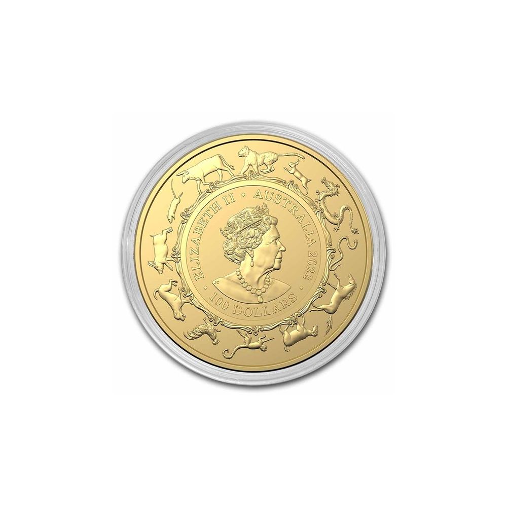 2022 Australia 1 oz Gold Lunar Year of the Tiger BU
